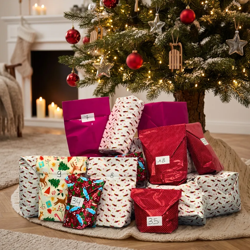 Firefly_genereer een foto waarbij deze cadeautjes onder een kerstboom liggen 362972.webp