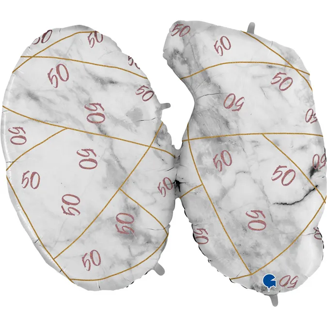 Sempertex-Folie-Betallic-Anagram-Flexmetal-Balloons-Shape-Marble-Number 50 - Rose Gold-.webp