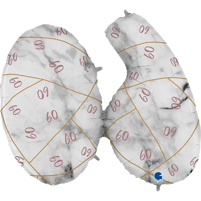 Sempertex-Folie-Betallic-Anagram-Flexmetal-Balloons-Shape-Marble-Number 60 - Rose Gold-.webp