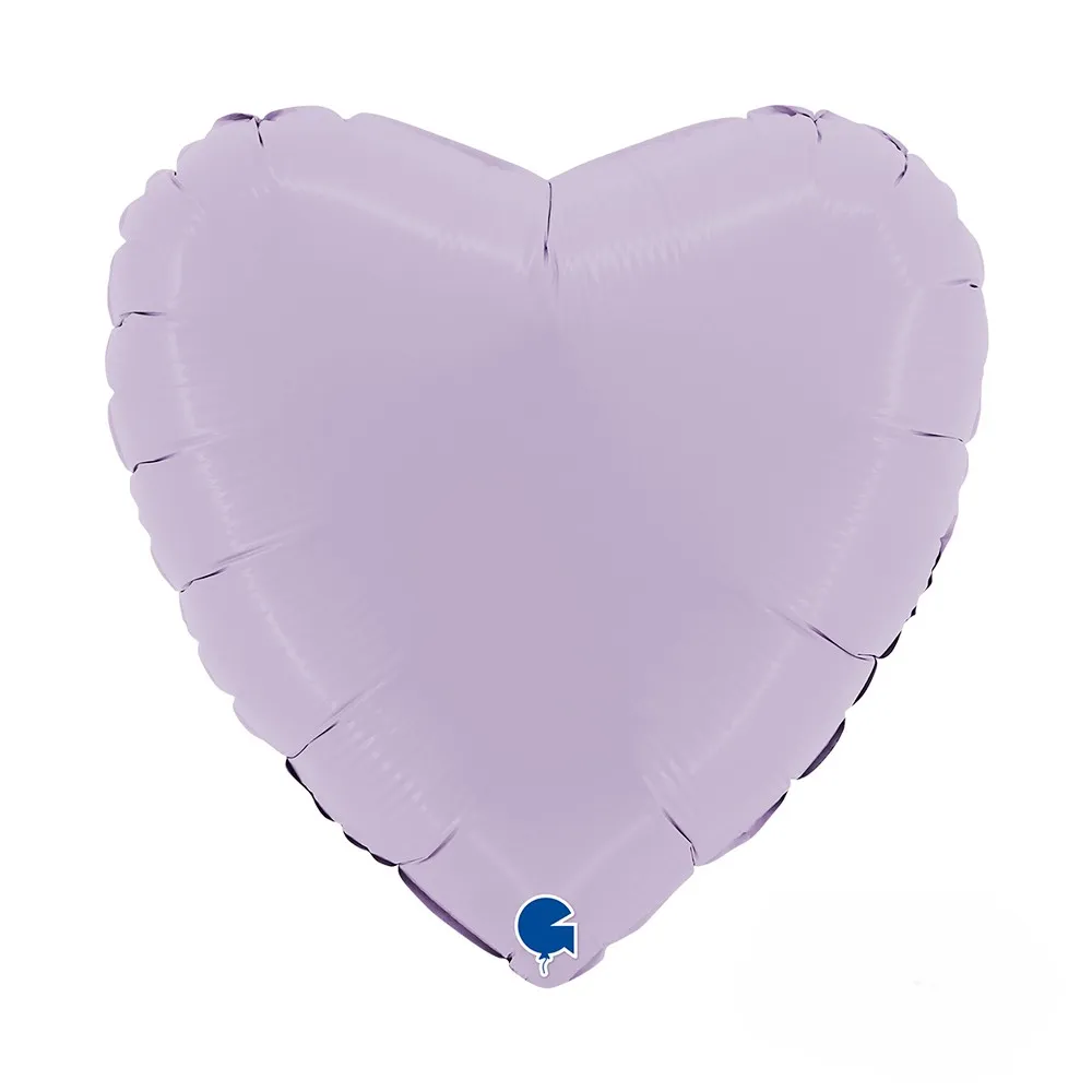 [180M02L-P] Heart Matte Lilac - 18 inch - Grabo