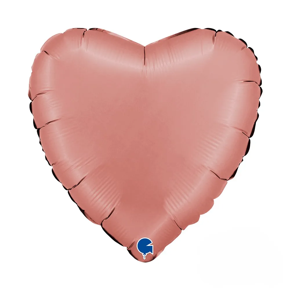 Heart Satin Rose Gold - 18 inch - Grabo