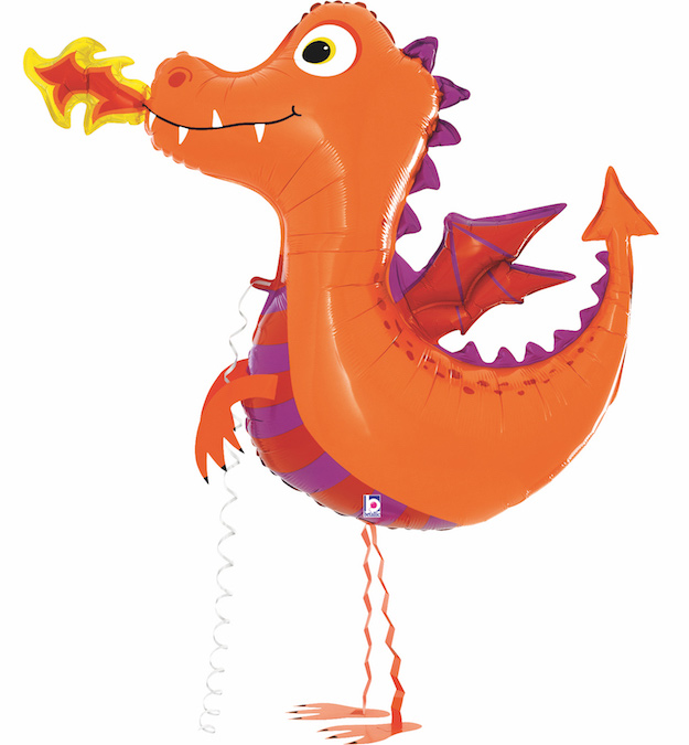 [18102-P] Walking Balloon Animal - Dragon - 41 inch - Betallic