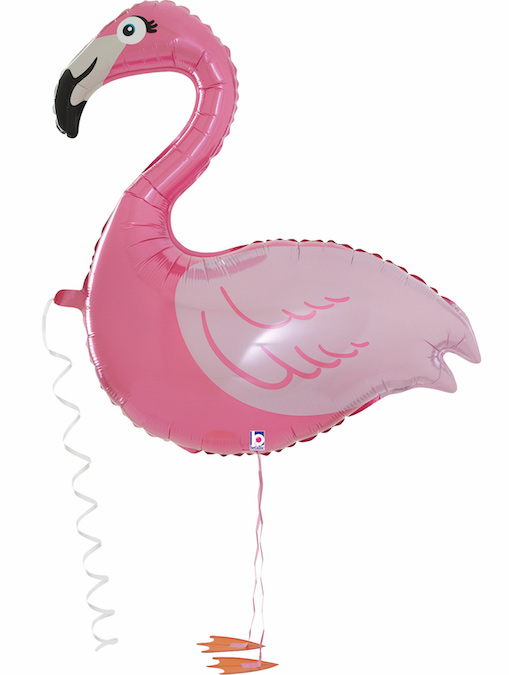 [18103-P] Walking Balloon Animal - Flamingo - 33 inch - Betallic