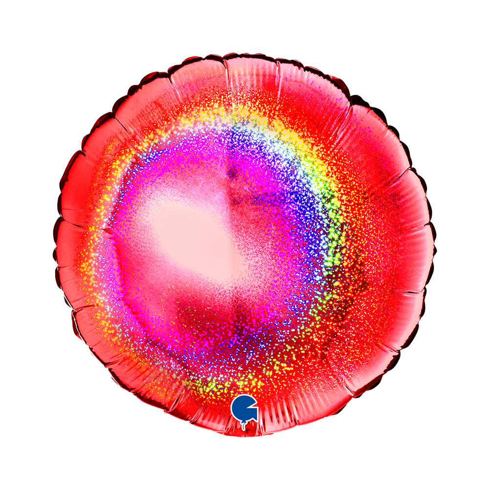 Round Glittering Red - 18 inch - Grabo