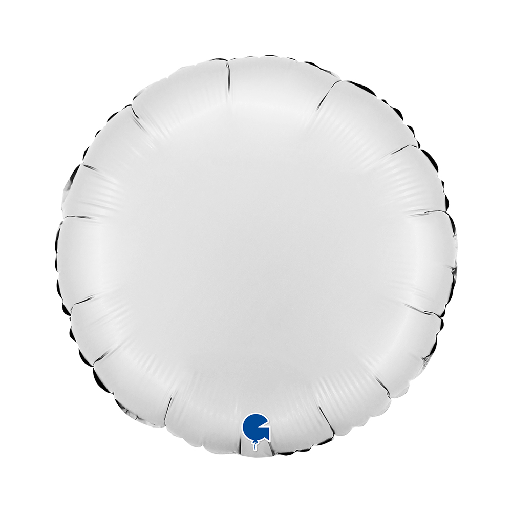 [181S01WH-P] Round Satin White - 18 inch - Grabo