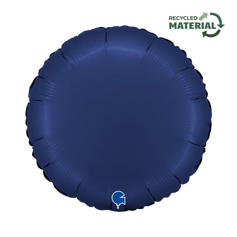 Round Satin Navy Blue - 18 inch - Grabo
