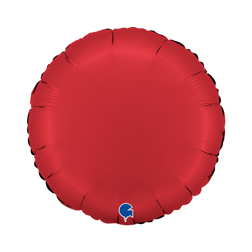 [181S05RR-P] Round Satin Rubin Red - 18 inch - Grabo
