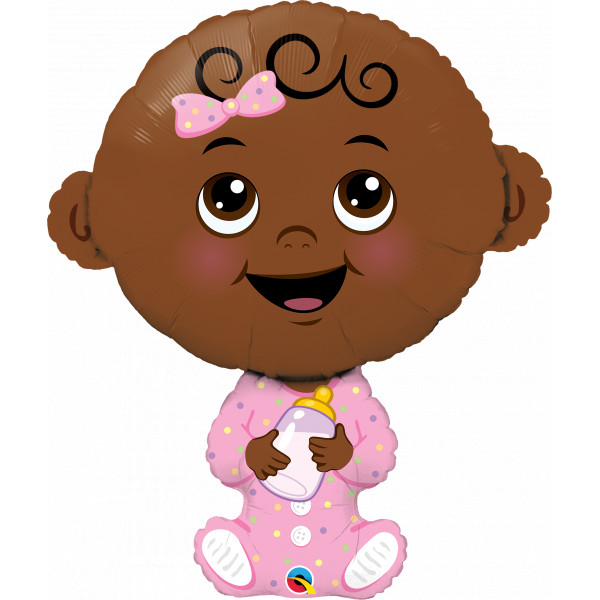[18943] Baby Girl - Dark Skin Tone - 38 inch - Qualatex