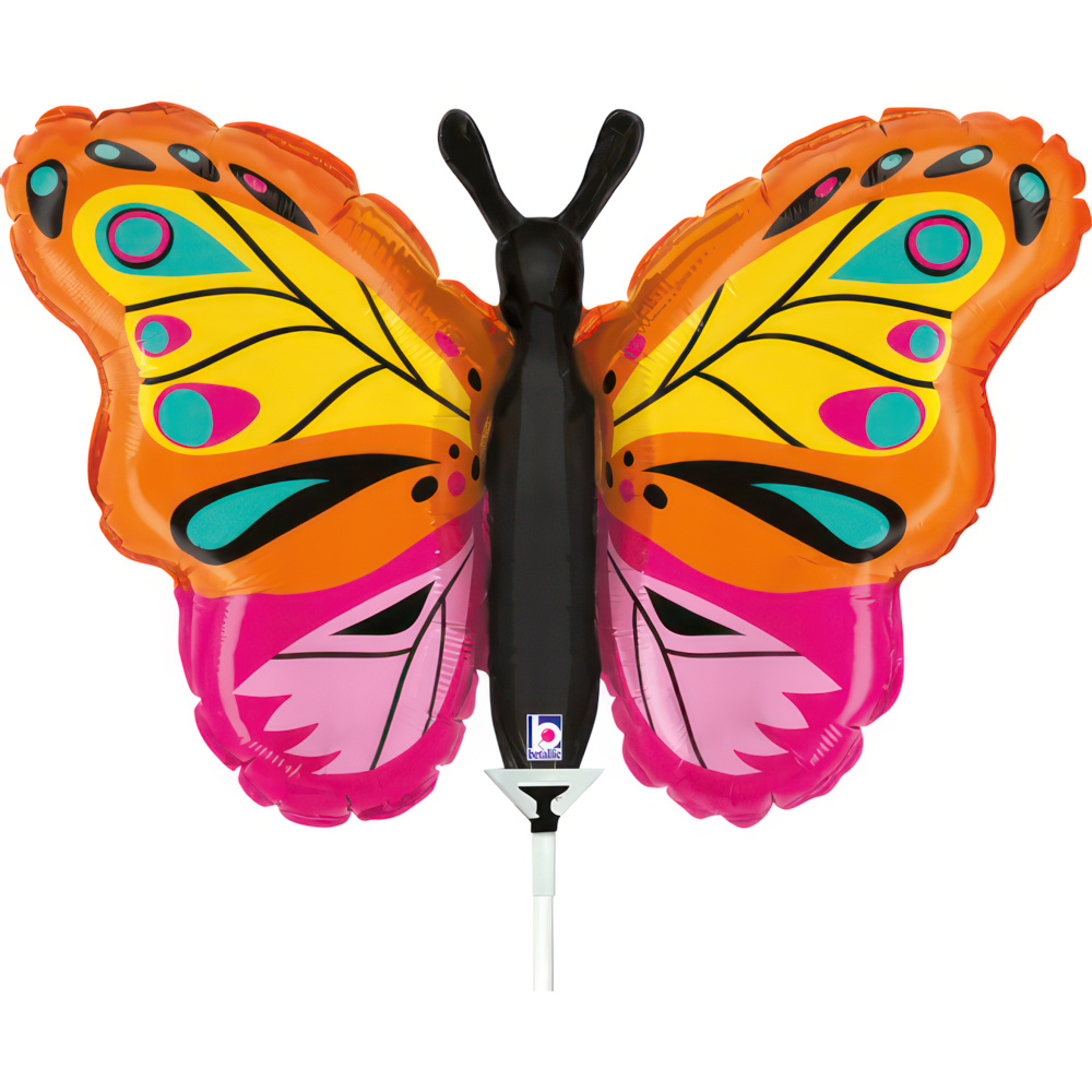 [19178-B10] Colorful Butterfly - 14 inch - Betallic - 10 Stuks