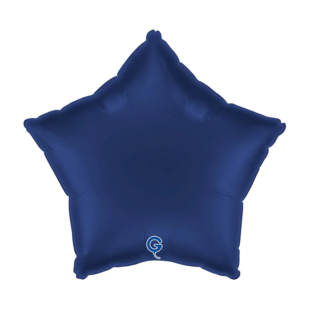 [192S02BN-P] Star Satin Navy Blue - 18 inch - Grabo