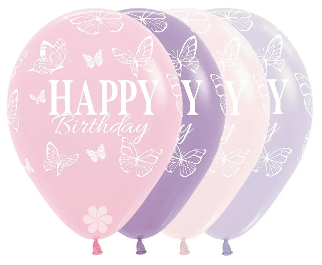 [20019758] R12 - Happy Birthday - Enchanted Butterflies - Assortment - 25 Pcs