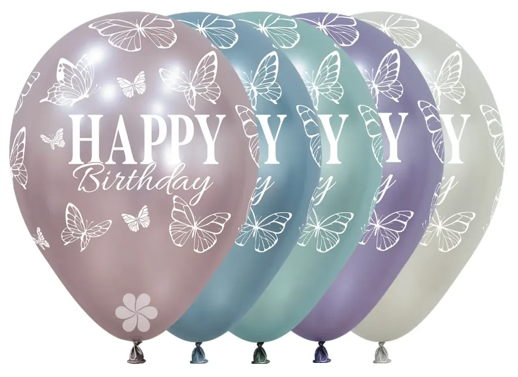 [20019759] R12 - Happy Birthday - Enchanted Butterflies - Silk Assortment - 25 Pcs