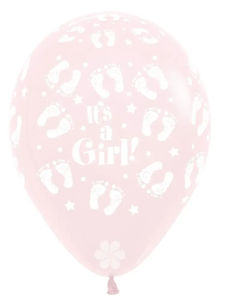 R12 - It's a Girl Footprint - Pastel Matte Pink 609 - 25 St.