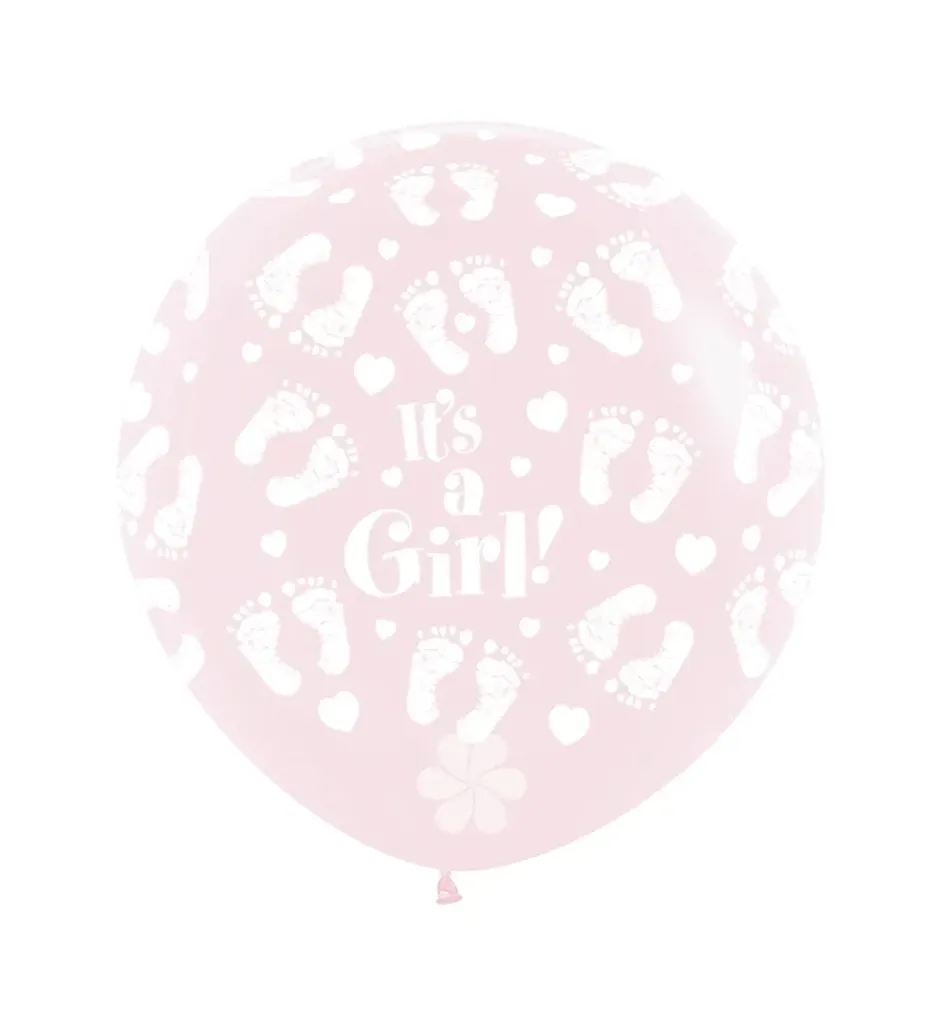 R24 - It's a Girl Footprint - Pastel Matte Pink - 609 - 2 Stuks