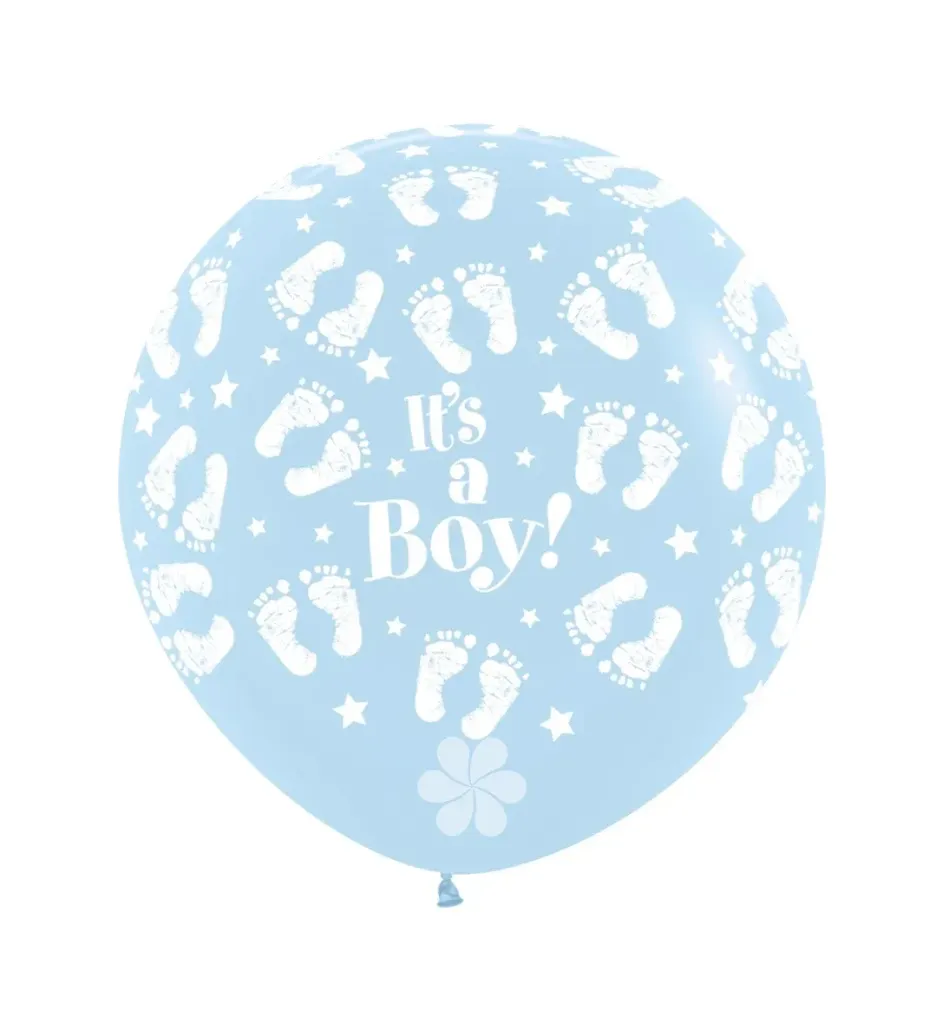 R24 - It's a Boy Footprint - Pastel Matte Blue - 640 - 2 Pcs