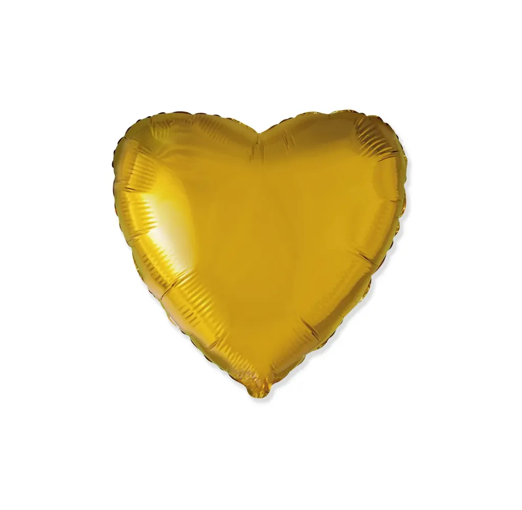 [202500O] Heart Gold - 9 inch - Flex - 5 Pcs