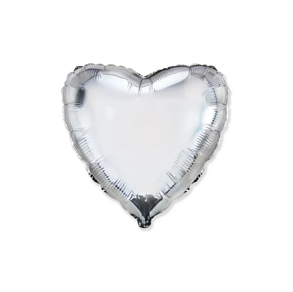 [202500P] Heart Silver - 9 inch - Flex - 5 Pcs
