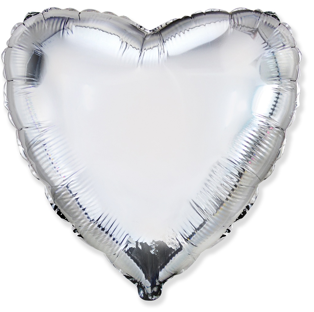 Heart Silver - 32 inch - Flex - 2 Stuks