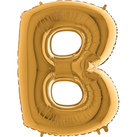 [212G-P] Letter B - Gold - 40 inch - Grabo
