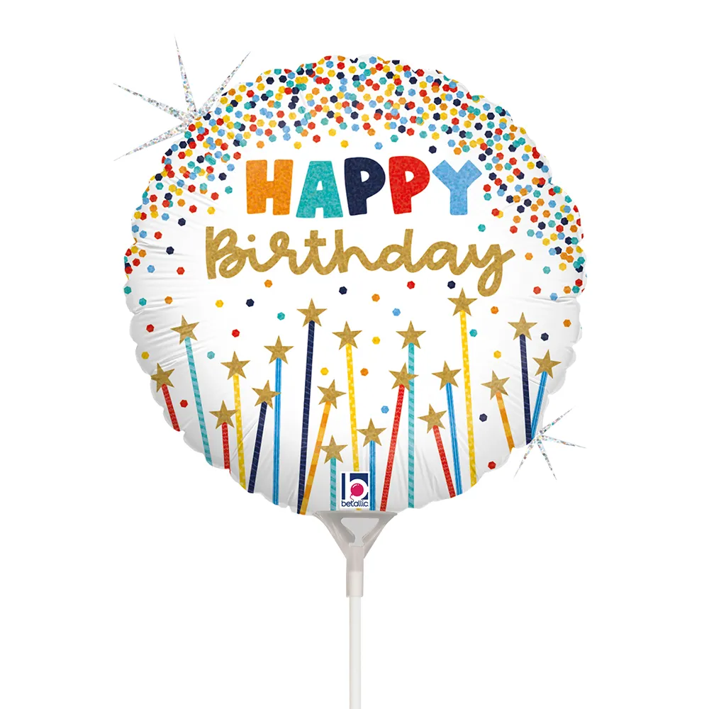 Happy Birthday - Star Candles - 9 inch - Grabo - 10 Stuks