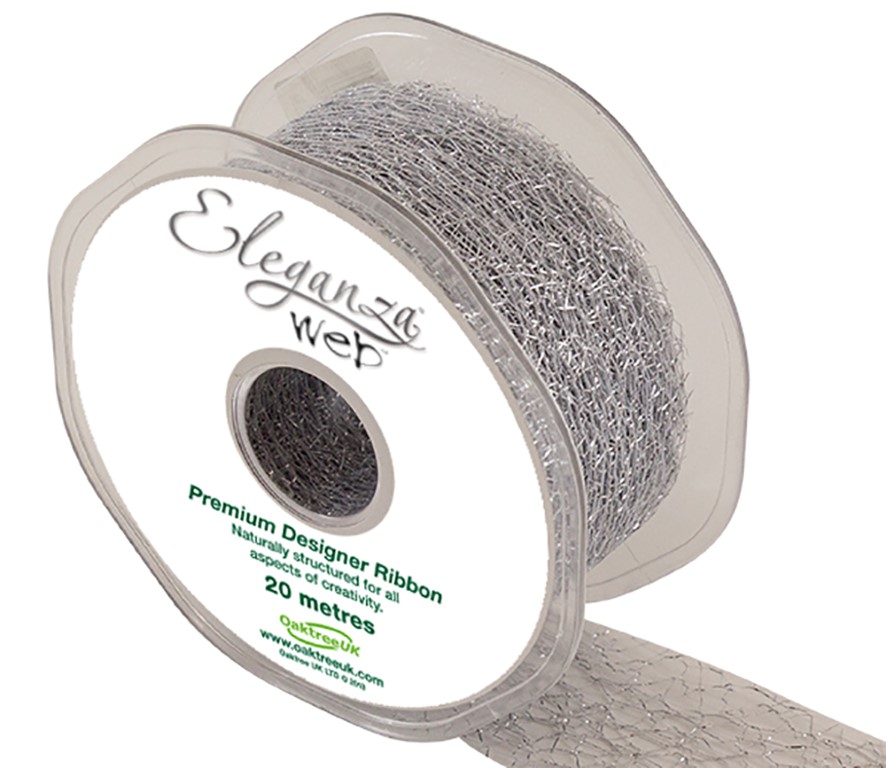 [224467] Web Ribbon - Silver - 38mm x 20m