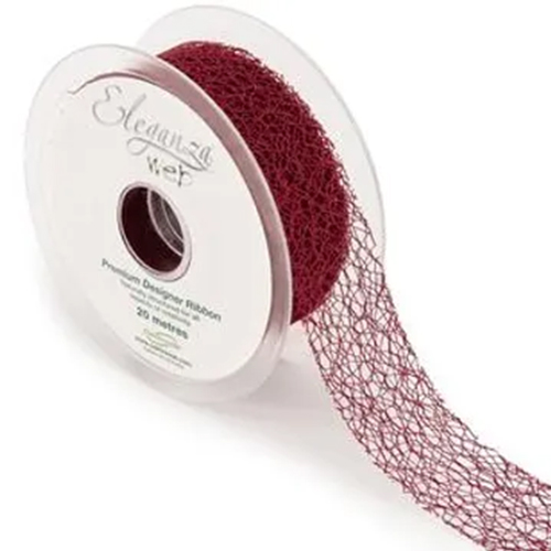 [225068] Web Ribbon - Burgundy - 38mm x 20m