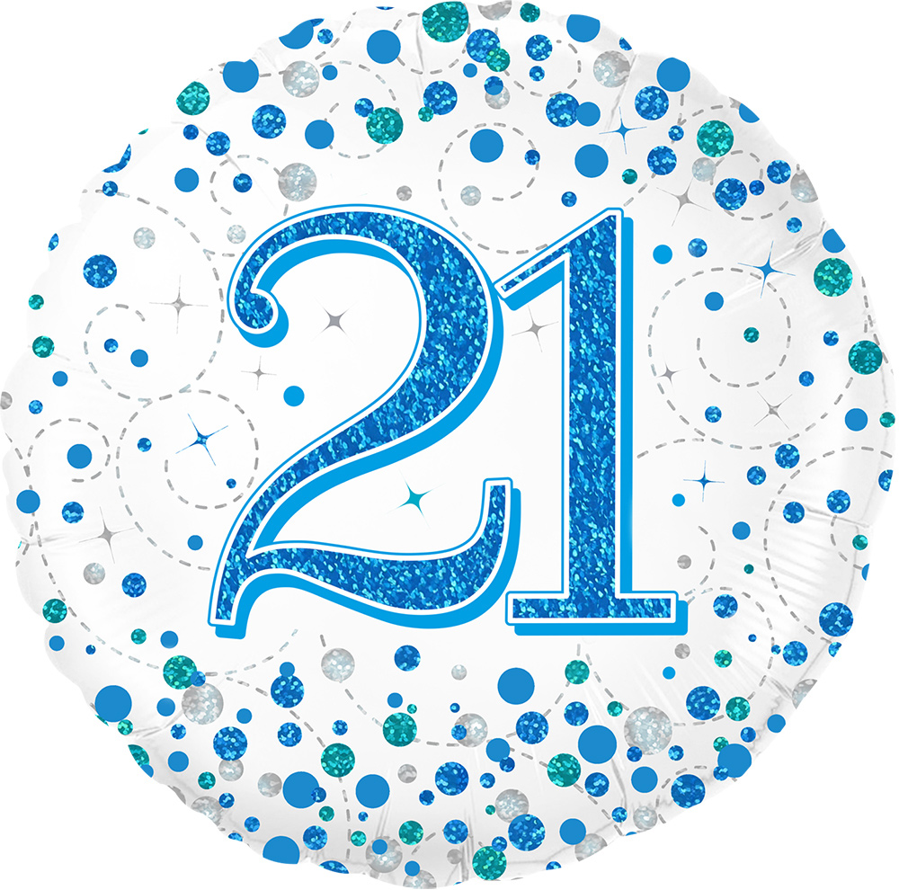 [226669] Number 21 - Sparkling Fizz Blue - 18 inch