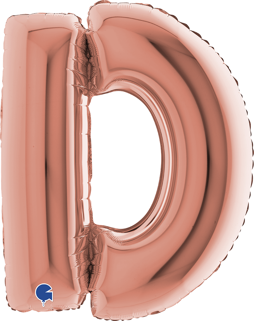 [2323RG-P] Letter D - Rose Gold - 40 inch - Grabo