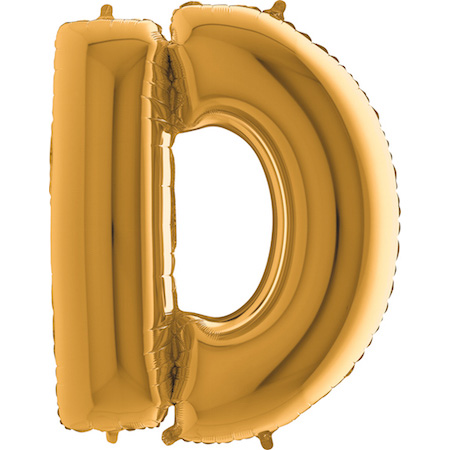 Letter D - Gold - 40 inch - Grabo