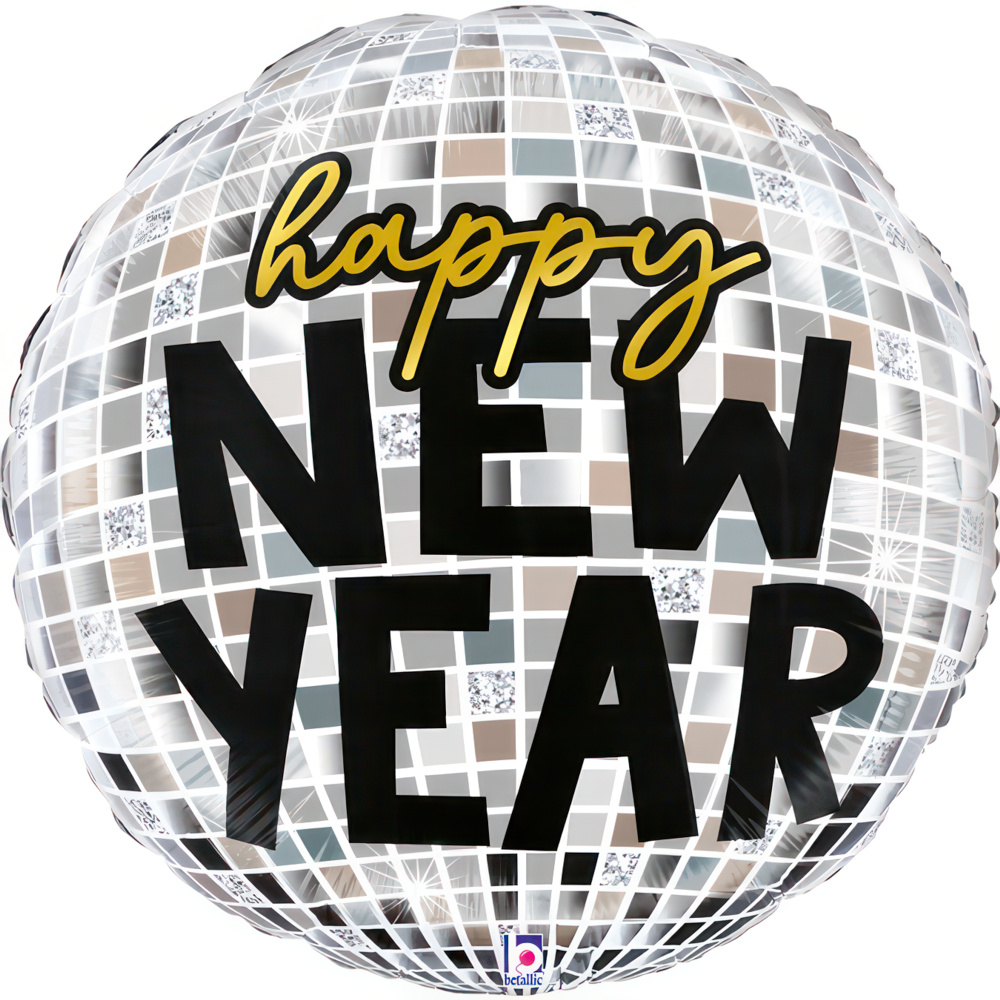 Happy New Year - Disco Ball - 24 inch - Betallic