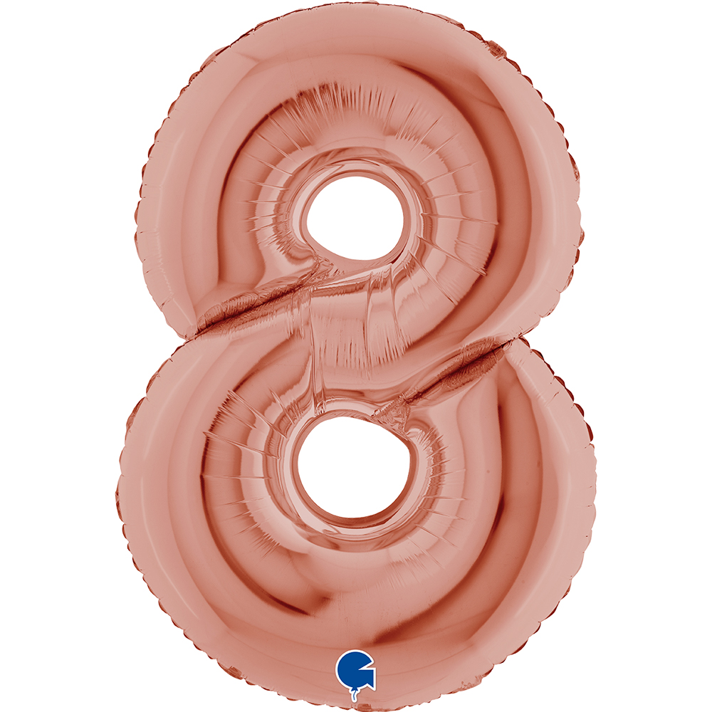 [238RG-P] Number 8 - Rose Gold - 40 inch - Grabo