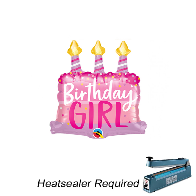 [25075] Birthday Girl - Cake - 14 inch - Qualatex