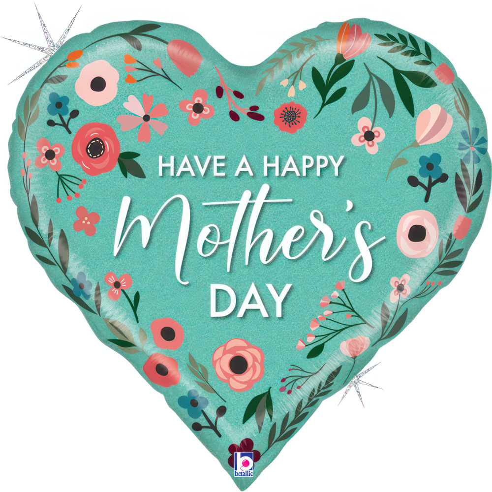 Have a Happy Motherday - Mint Heart - 30 inch - Grabo