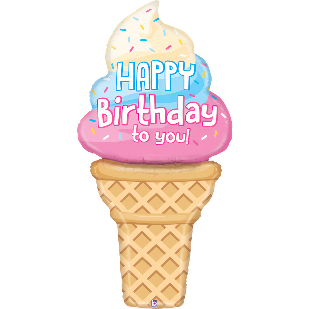 Happy Birthday To You - Ice Cream - 60 inch - Betallic