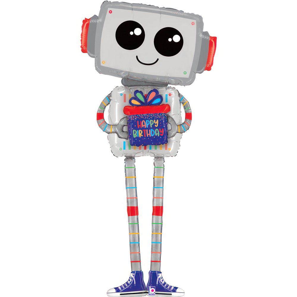 Happy Birthday - Robot - 62 inch - Betallic