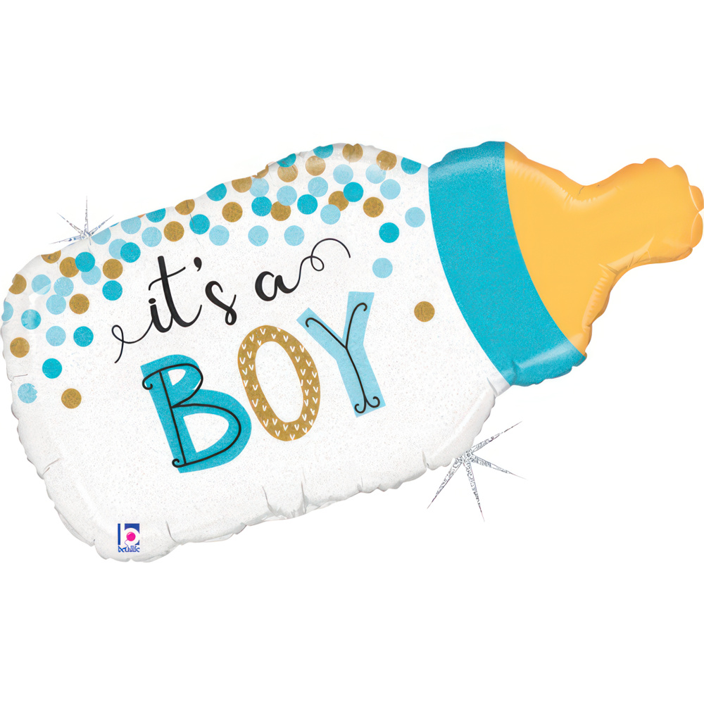 It's A Boy - Confetti Bottle - 29 inch - Betallic