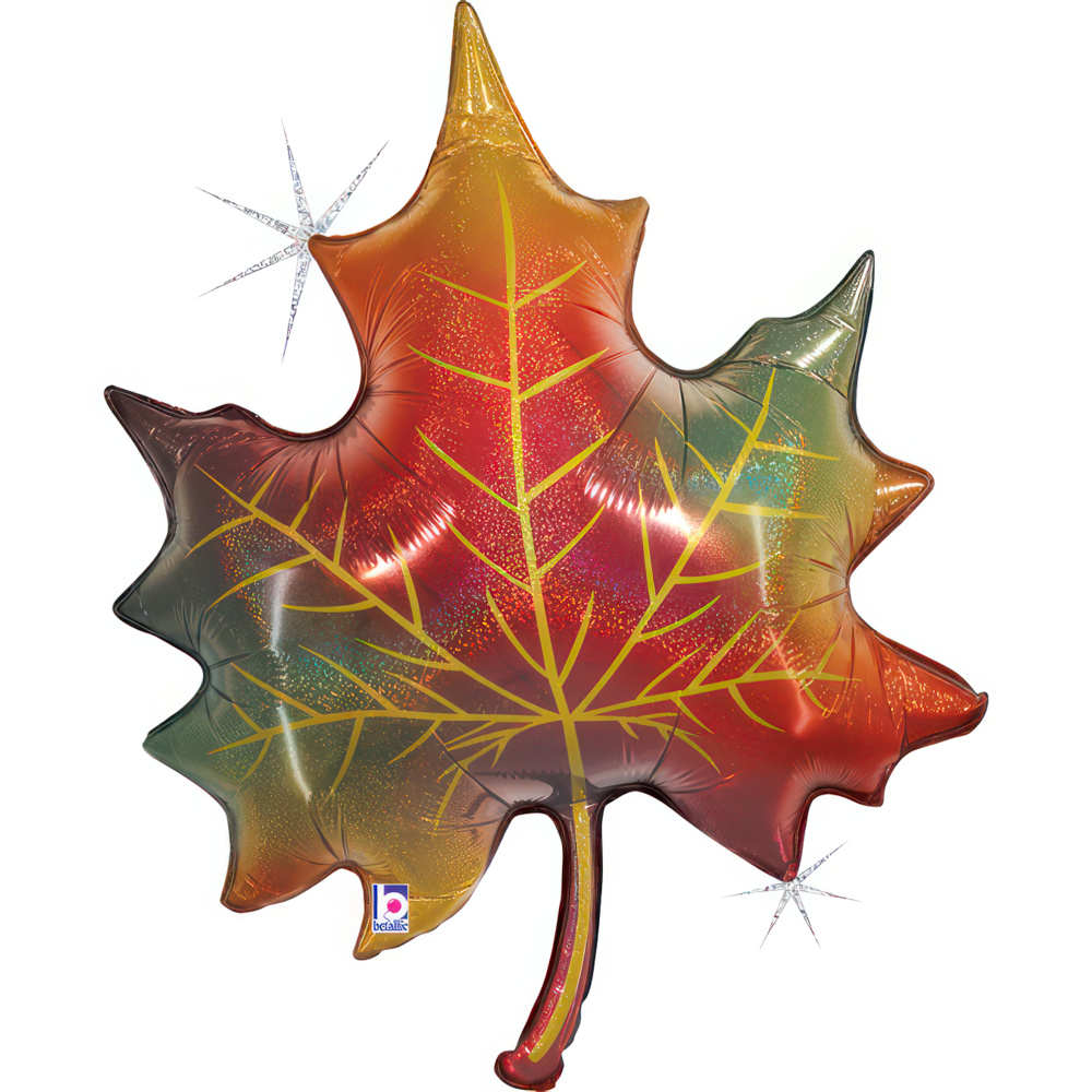 [25144GH-P] Glitter Fall Leaf - 30 inch - Betallic