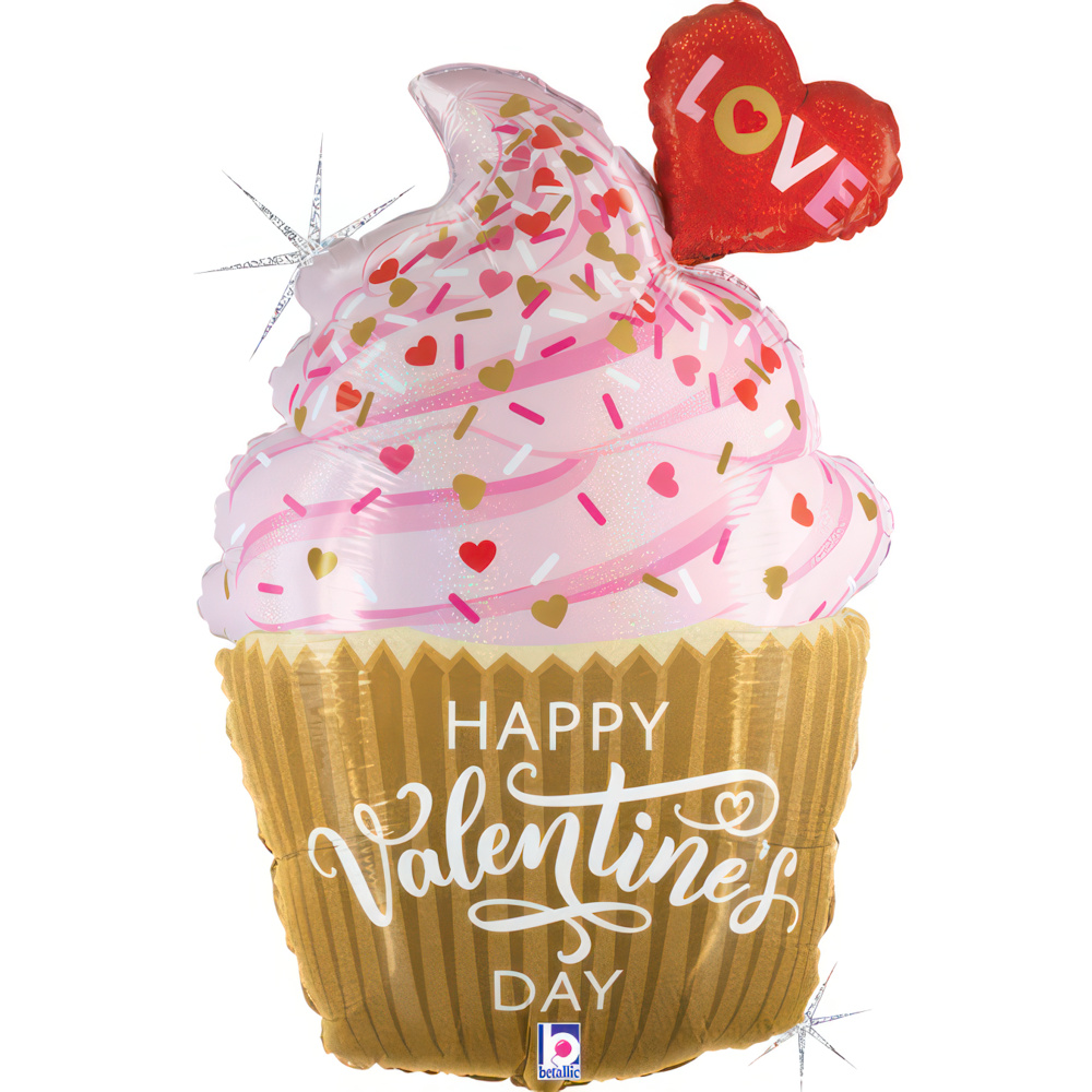 [25152GH-P] Valentine Golden Cupcake - 22 inch - Grabo