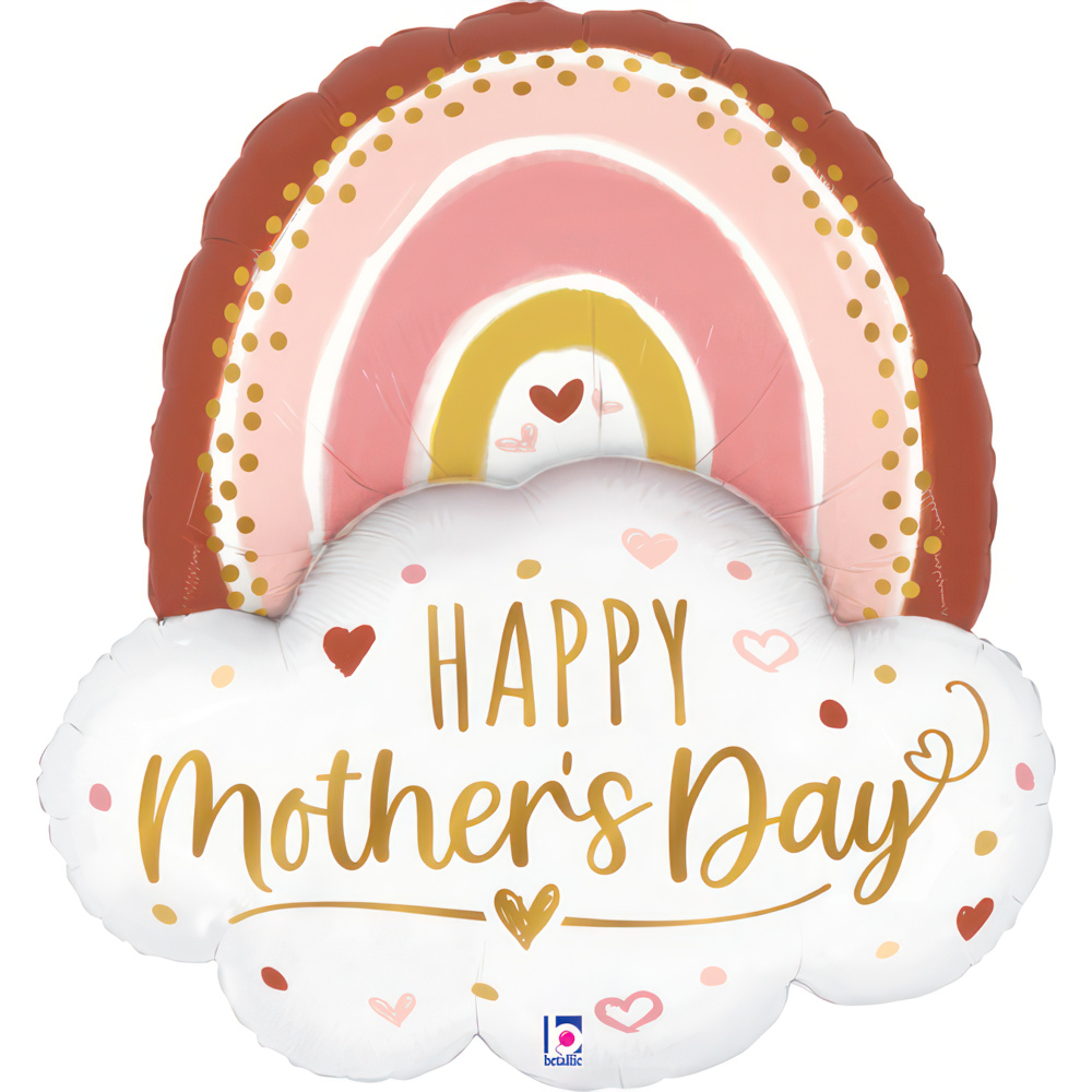 [25173-P] Happy Mothersday - Boho Rainbow - 35 inch - Betallic