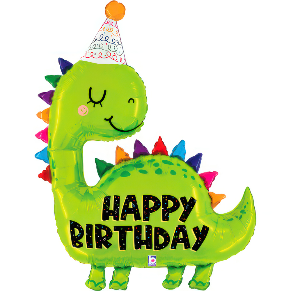 Happy Birthday - Dino Party Hat - 38 inch - Betallic