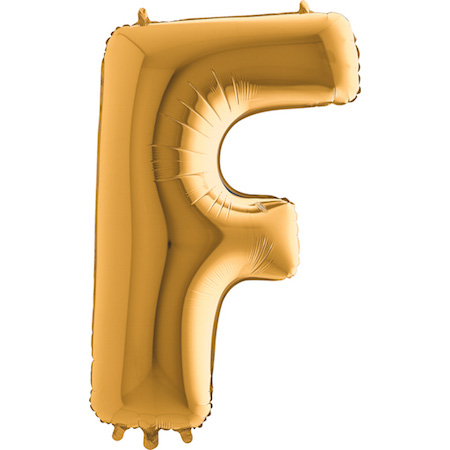 [252G-P] Letter F - Gold - 40 inch - Grabo