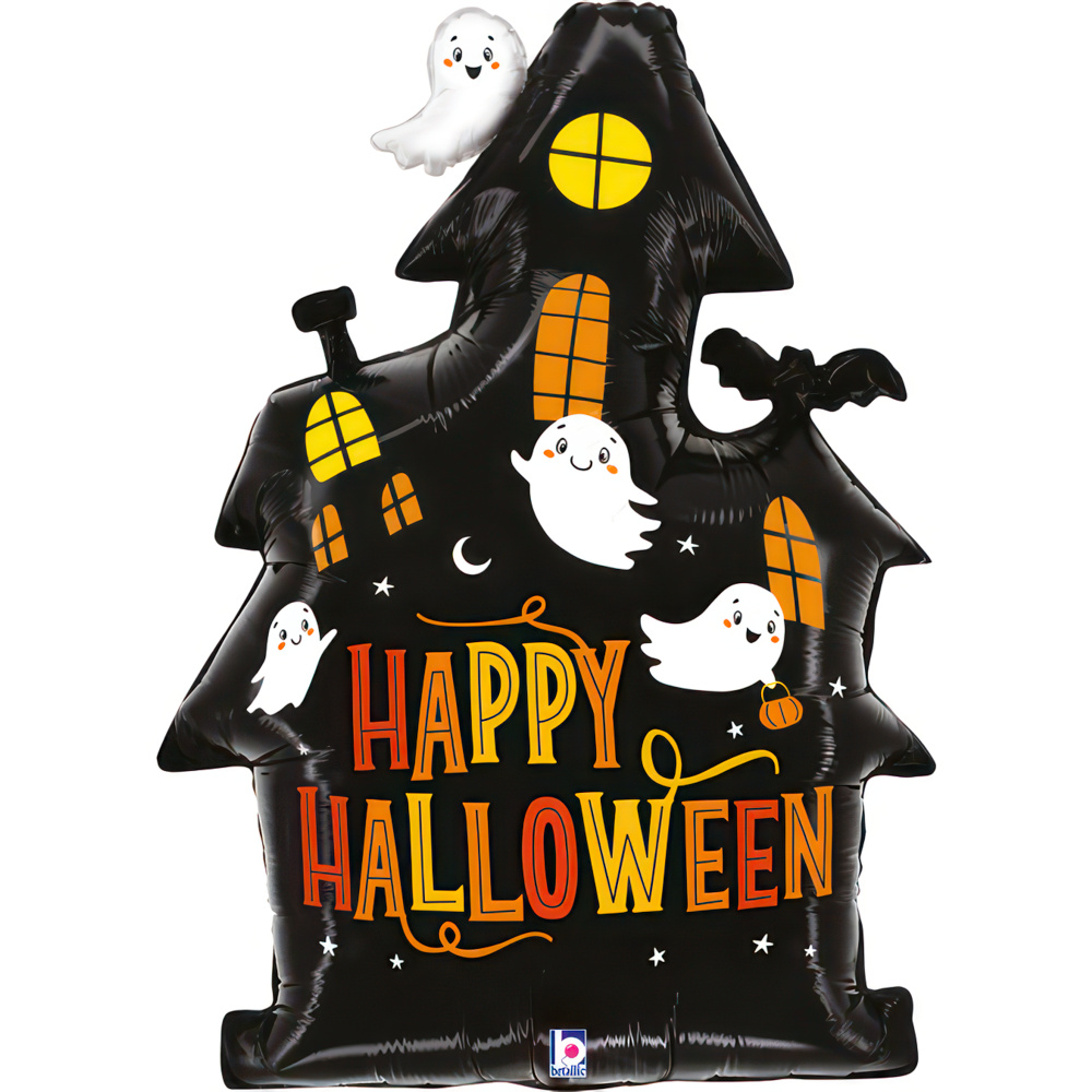 [25306-P] Happy Halloween - Haunted House - 32 inch - Betallic