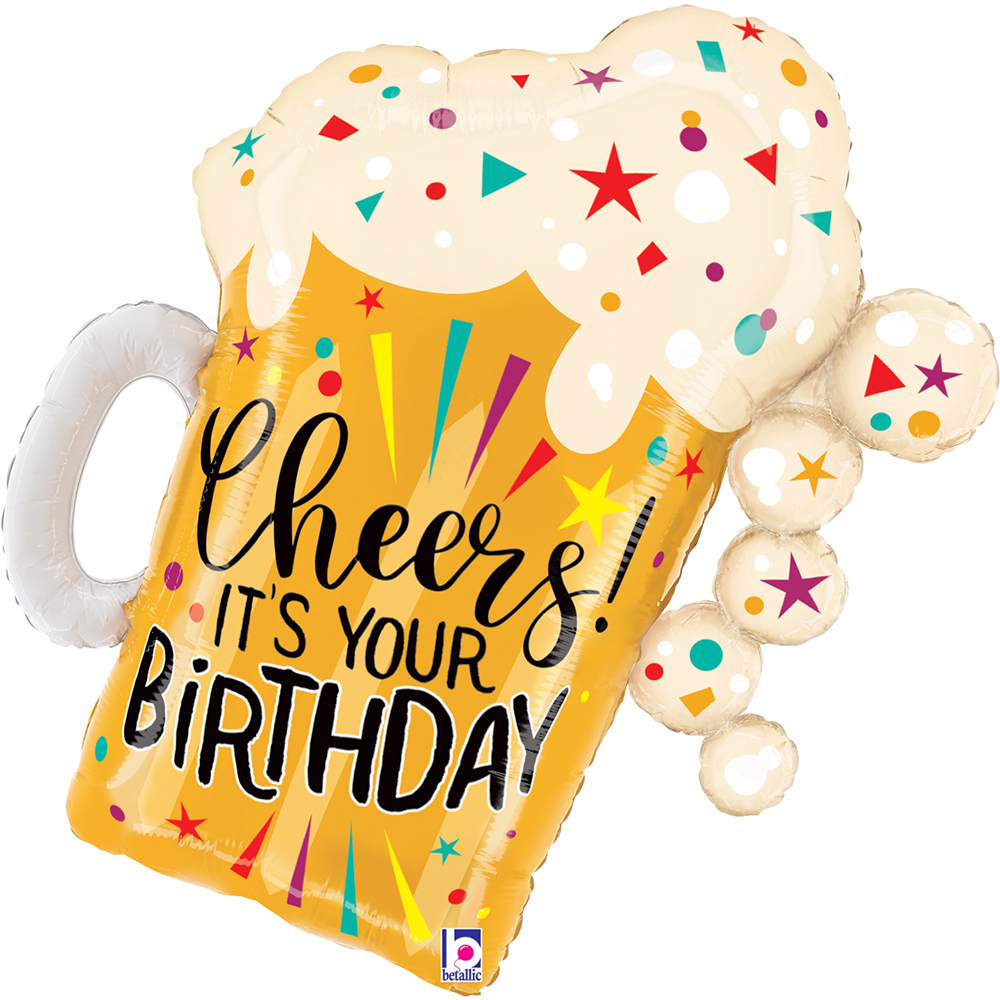 Cheers it's Your Birthday Beer - 27 inch - Betallic