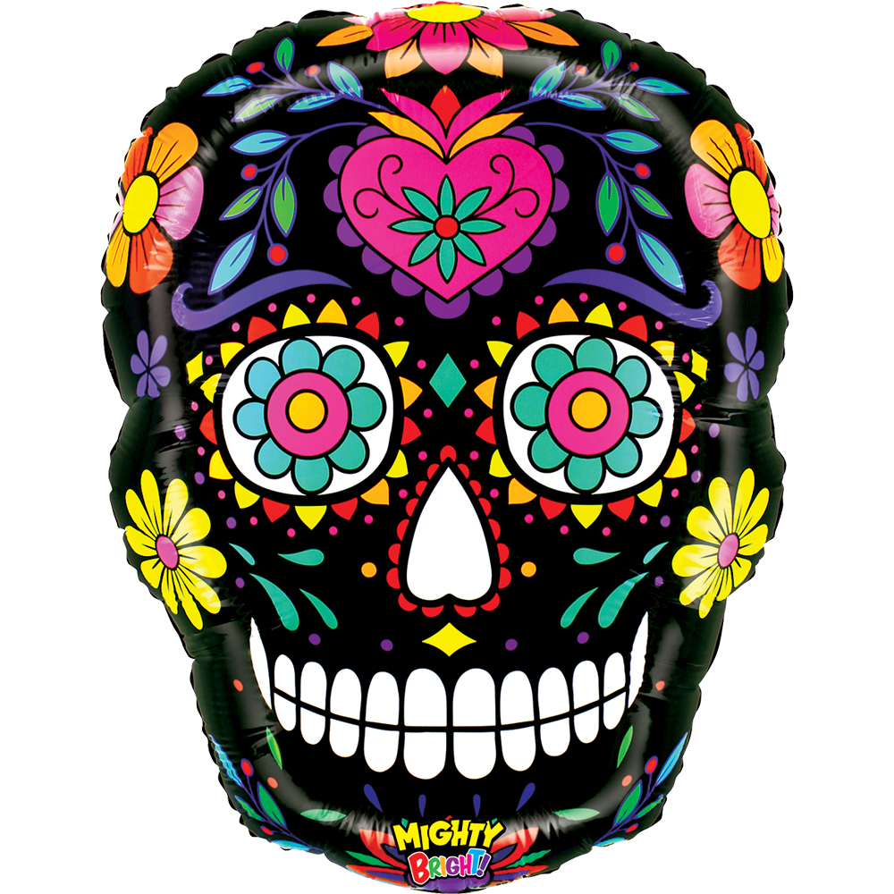 Mighty Black Sugar Skull - 22 inch - Betallic