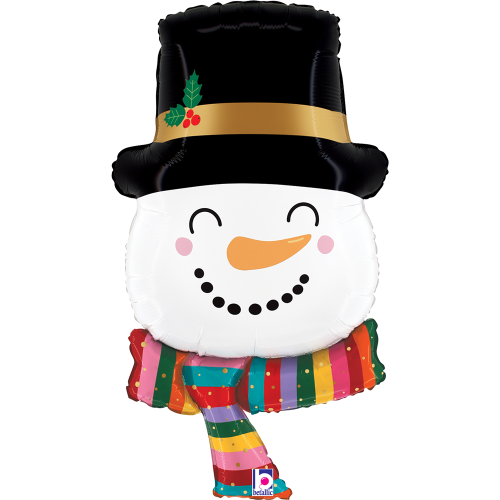 [25410-P] Joyful Snowman - 27 inch - Betallic