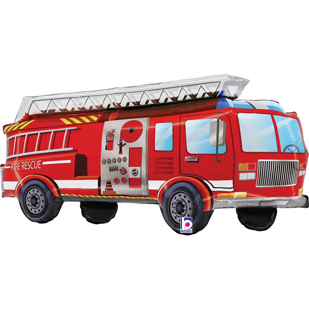 [25464-P] Red Firetruck - 34 inch - Betallic