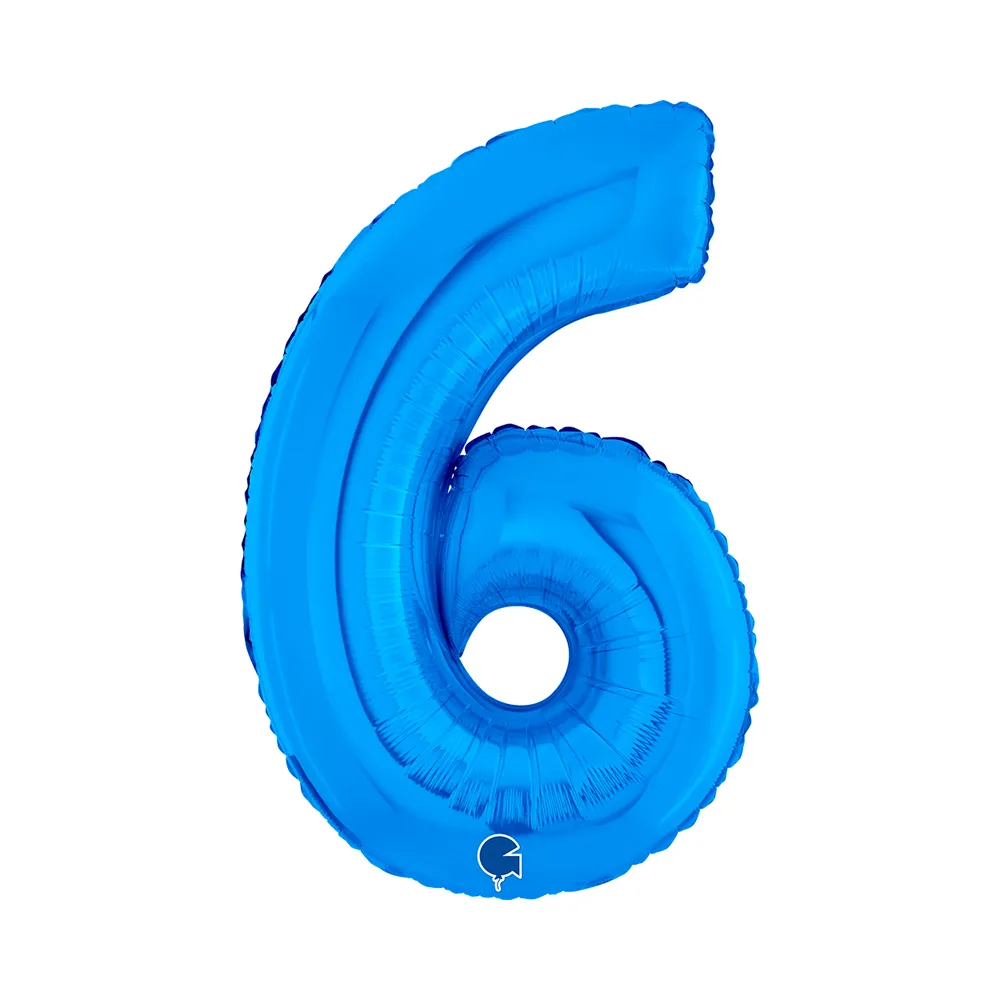 [26006B-P] Number 6 - Blue - 26 inch - Grabo
