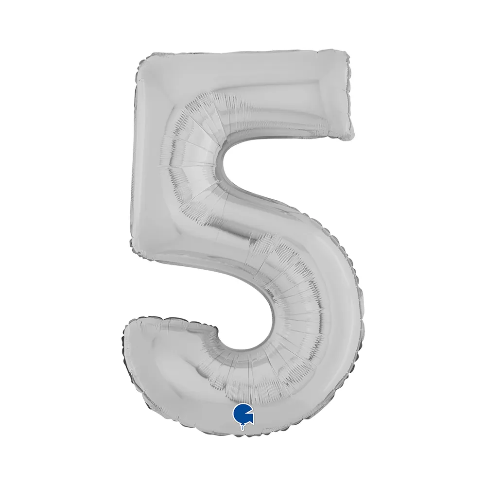 Number 5 - Silver - 26 inch - Grabo