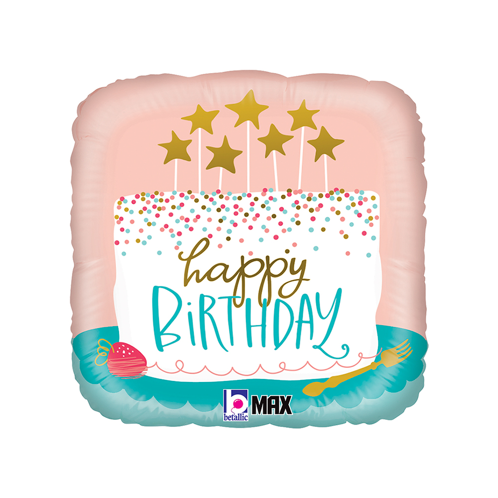 Happy Birthday - Confetti Cake - 18 inch - Betallic