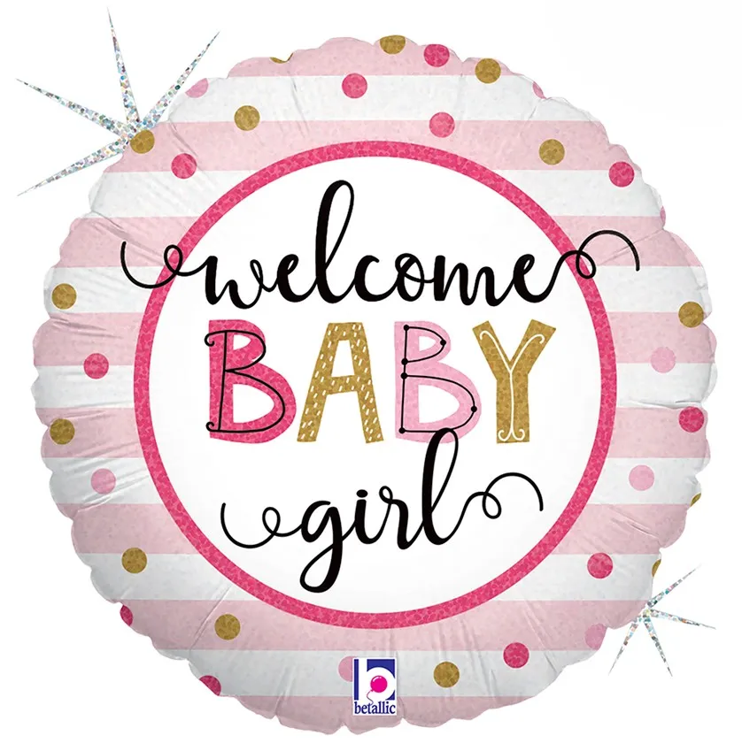 [26135GH-P] Welcome Baby Girl - 18 inch - Grabo